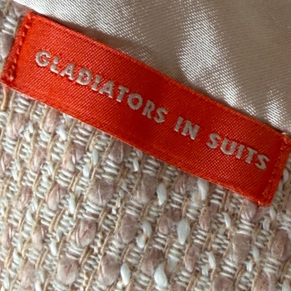 The Limited Scandal Collection Light Pink Peplum Gladiator Textured Blazer - Picture 7 of 10